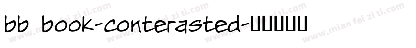 bb book-conterasted字体转换
